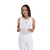 Bretelle Ciclismo Feminino Márcio May Moove Branco Foto com Modelo Frente