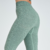 Calça legging feminina verde mescla da marca Marcio May Sports, destacando textura e design moderno.