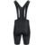 Bretelle masculino preto com logo prata refletivo, visto de costas, ideal para ciclismo.
