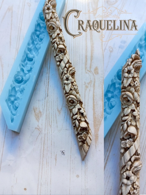 molde varilla flor y cinta