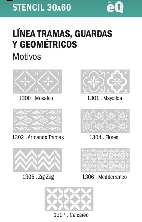 Stencils Eq 30x60 cm