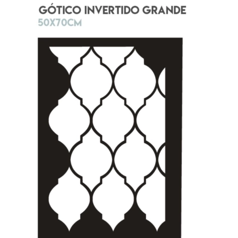 Stencil gótico invertido grande