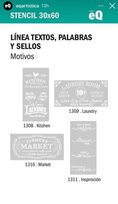 Stencils Eq 30x60 cm - comprar online