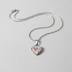Dije con cadena de Acero Quirúrgico Corazón Murano con Grabado Láser HD en internet