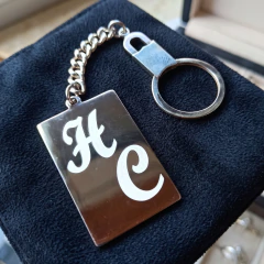 Llavero de Plata 925 Personalizado con Grabado Láser (Frente y Dorso) - comprar online
