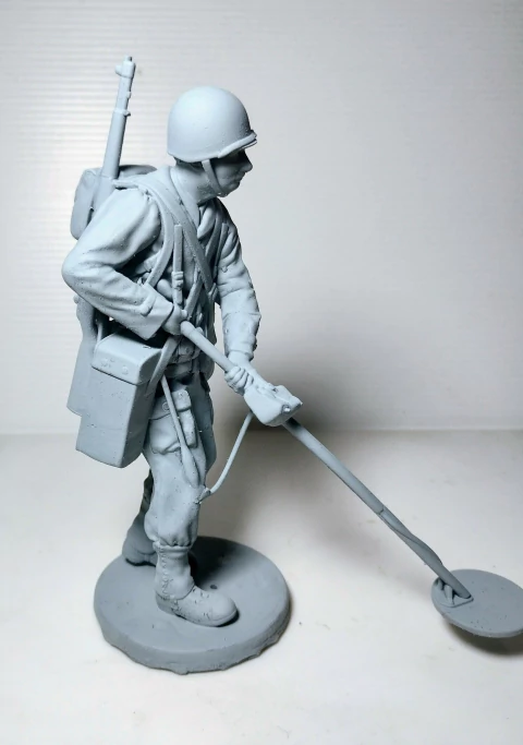 SOLDADO AMERICANO CON BUSCA MINA ( solo a pedido)