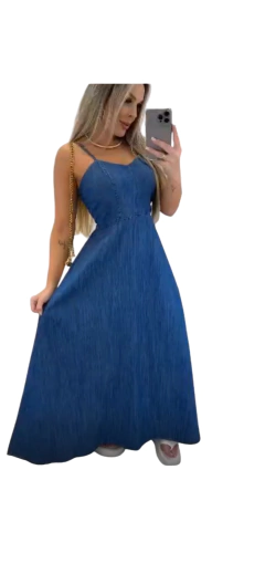 Vestido Jeans tencel rodado na internet