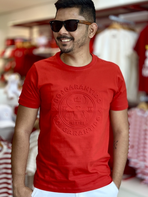 CAMISETA ENCARNADA EMBOSSING - comprar online