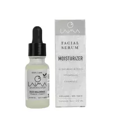 Serum Facial MOISTURIZER Con Ac. Hialuronico Vit. C y B5 Vegan Sin Gluten Laima 15ml