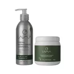 Combo Cremas Corporales Sin Gluten Vegana Hipoalergénica Laima 350 y 500 Grs