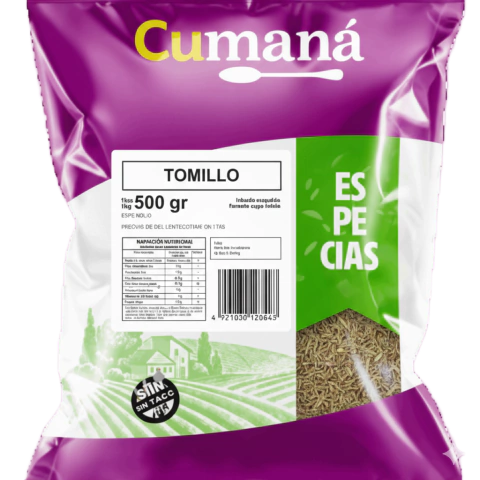 Tomillo Sin Gluten ( Bolsa) Cumana 500 Grs - comprar online