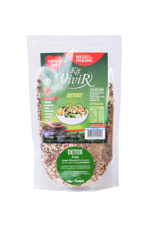 Kit Vivir OMEGAS 3 y 6 Mix Para Ensaladas (Actividad Cerebral, Salud Arterial y Transito Intestinal) 230Gr