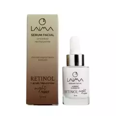 Serum Facial REPARACION NOCTURNA C/Retinol y Ac. Hialuronico Vegan Sin Gluten Laima 15ml