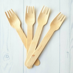 Tenedores De Bambu Bamboo Ecológicos (5 unidades)