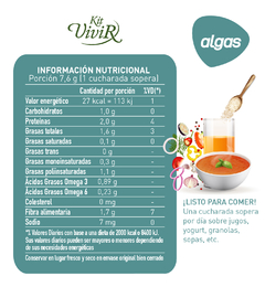 Kit Vivir ALGAS: Mix Para Ensaladas (Disminuye Grasa Corporal) 230Gr - TEMPLE ORGANICO - Tienda De Alimentos Orgánicos y Agroecológicos