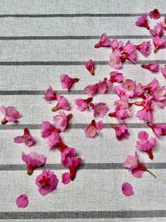 Mantel Lino Rayas Gris en internet