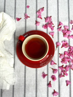 Mantel Lino Rayas Gris