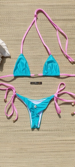 BIQUÍNI CORTININHA E CALCINHA DE AMARRAR EMPINA BUMBUM CANDY