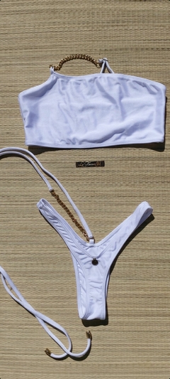 BIQUINI SANTORINI CORRENTES BRANCO - La Favorithá Biquinis 