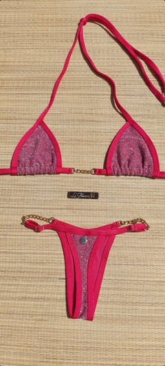 BIQUINI AVA LUREX CORAL CORRENTES VERMELHO - comprar online