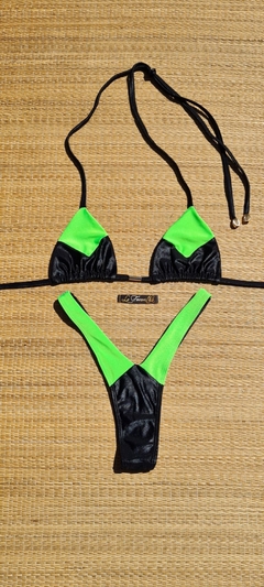 BIQUINI BEACH VERDE NEON/ PRETO