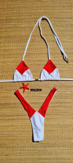 BIQUINI BEACH CANELADO RED