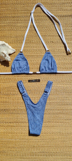 BIQUÍNI CORTININHA E CALCINHA ASA DELTA CINTURA ALTA ARGOLAS LATERAIS8 - comprar online