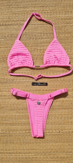 BIQUÍNI CORTININHA REGULADOR E CALCINHA REGULADOR ROSA