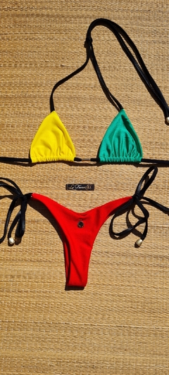 BIQUÍNI CORTININHA E CALCINHA DE AMARRAR REGGAE - comprar online