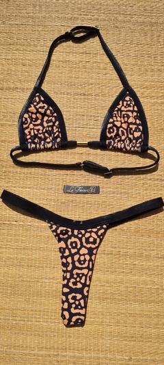 BIQUÍNI CORTININHA REGULADOR E CALCINHA FIO ANIMAL PRINT - comprar online