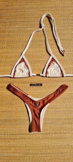 BIQUÍNI RIVIERA CHOCOLATE/ OFF-WHITE na internet