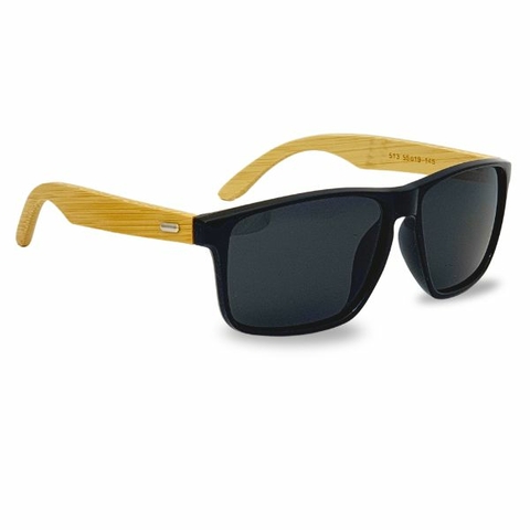 Óculos de Sol Bambu Polarizado 2W311067 R - Cor: Preto