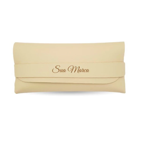 Case para Óculos COPACABANA PREMIUM Bege Pacote com 10 unidades