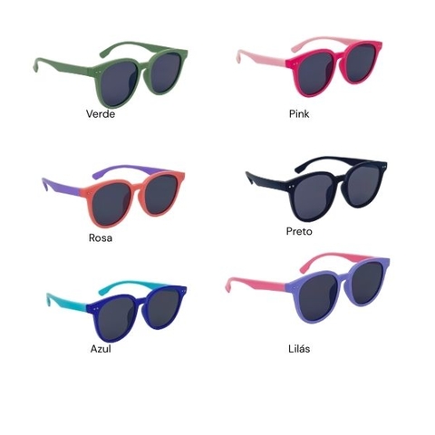 Óculos de Sol Infantil Proteção UV400 - 2W311086 - PACOTE 24 PÇS - CORES DIVERSAS