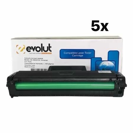 Kit 5 Cartucho Toner Compatível D104 ML1665 ML1660 ML1860 ML1865 SCX3200