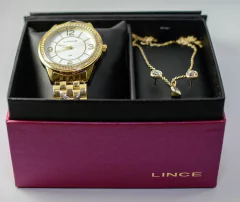 KIT RELÓGIO LINCE FEMININO COM COLAR E BRINCOS LRG4340LKT04B2KX - comprar online