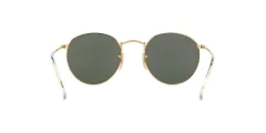 ÓCULOS DE SOL RAY-BAN ROUND METAL RB3447L 001 OURO LENTE VERDE ESCURO G15 Tam 53 - NEW GLASSES ÓTICA