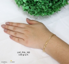 Pulseira de ouro 18 k feminina sem pingente