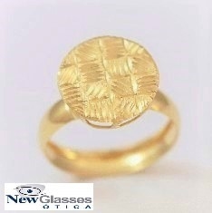 Anel redondo ouro 18 k grande - comprar online