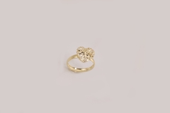 Anel Coração ouro 18 k + Pedrinhas de Zircônia - comprar online