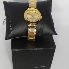 Relógio analógico feminino Lince LRGH034L B2KX dourado pequeno - NEW GLASSES ÓTICA
