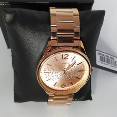 Relógio analógico feminino Lince LRRH134L R2RX Rose strass