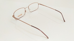 Armação para óculos de grau London L-5498 C. 69 Quadrada unissex metal - NEW GLASSES ÓTICA