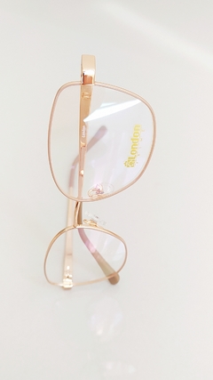 Armação para óculos de grau London L3034 COL. DC Feminina metal rose - comprar online