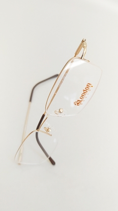 Armação para óculos de grau London L-5513 C. 1 C. 4 Metal e fio de nylon dourada - comprar online