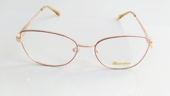 Armação para óculos de grau London Prime L3034 COL. DA Oval metal rose