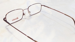 Armação para óculos de grau London L-5498 C. 56 Marrom metal grande - NEW GLASSES ÓTICA