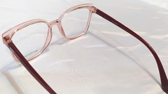 Armação para óculos de grau Jean Monnier J8 3208 Vinho Acetato feminina - NEW GLASSES ÓTICA