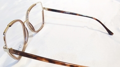 Armação para óculos de grau Grazi GZ 1019 J066 Acetato e metal marrom - NEW GLASSES ÓTICA
