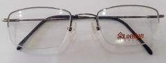 Armação para óculos de grau London L-5409 C.115 Prata Quadrada Metal e fio de nylon